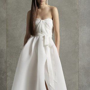 Discontinued NWOT White by Vera Wang Pleated Gazar Wedding Dress